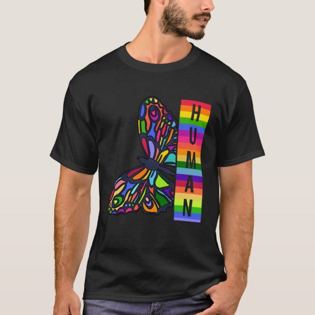 Camiseta Human Butterfly LGBT (Frente)