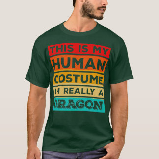 Camiseta Human Costume Dragon Fire Halloween Beast Wings 1