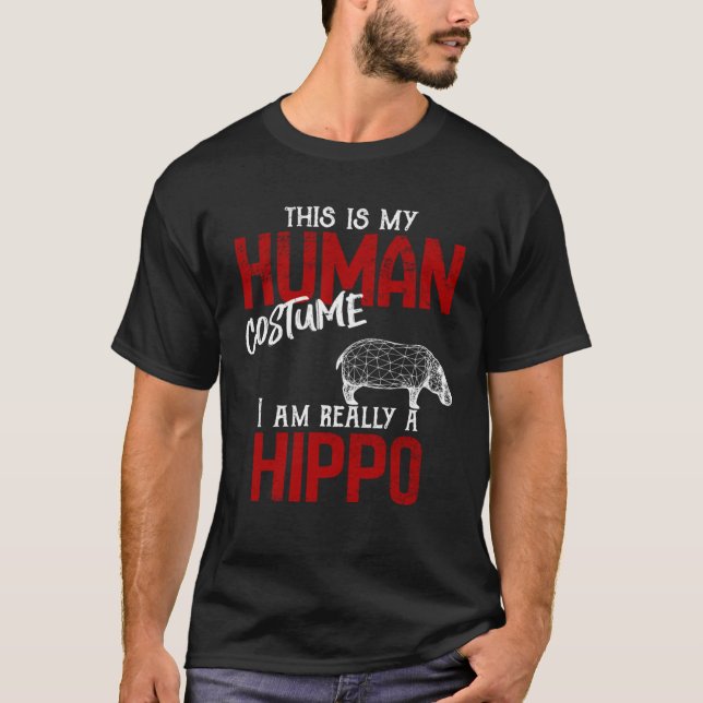Camiseta Human Costume Hippo (Frente)