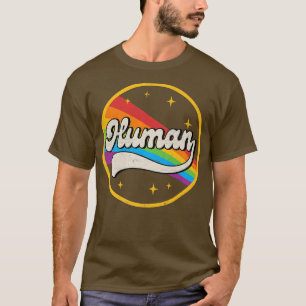 Camiseta Human LGBT Pride Ally Rainbow Flag Retro Vintage
