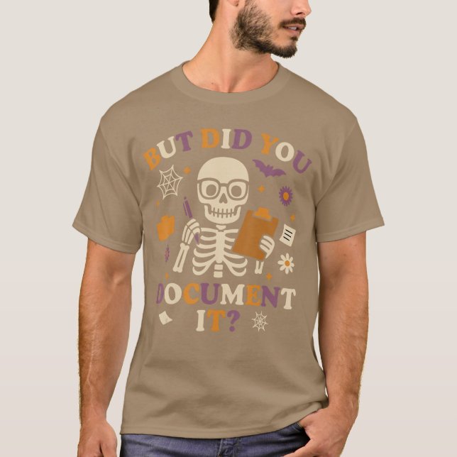 Camiseta Human Resources HR Halloween But Did You Document  (Frente)