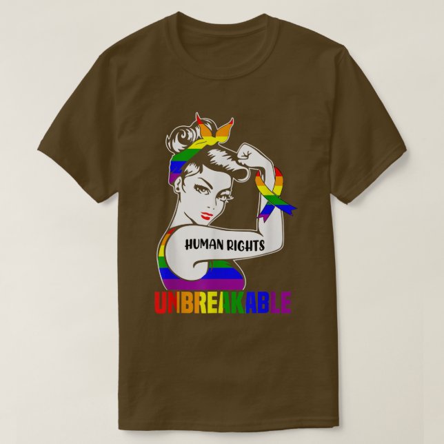 Camiseta Human Rights Unbreakable Lgbt Pride Month 20222827 (Frente do Design)