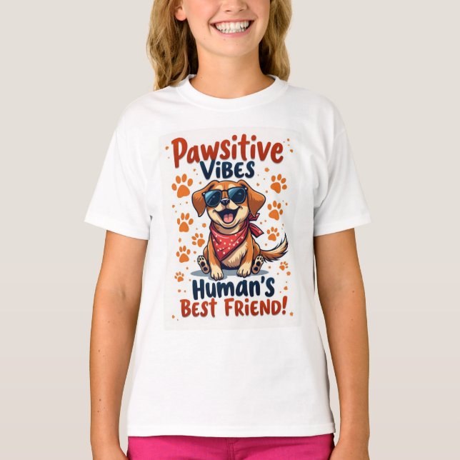 Camiseta Human’s Best Friend Cute Dog (Frente)
