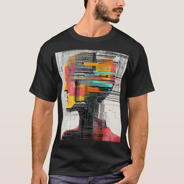 Camiseta Humanidade e Tecnologia: Uma Fusão Algorítmica (Frente)
