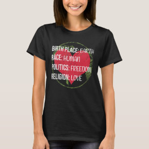 Camiseta Humanista Orgulhoso da Paz