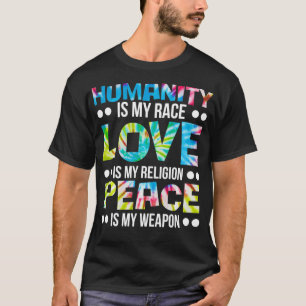 Camiseta Humanity is my Race Love is My Religion Peace is M