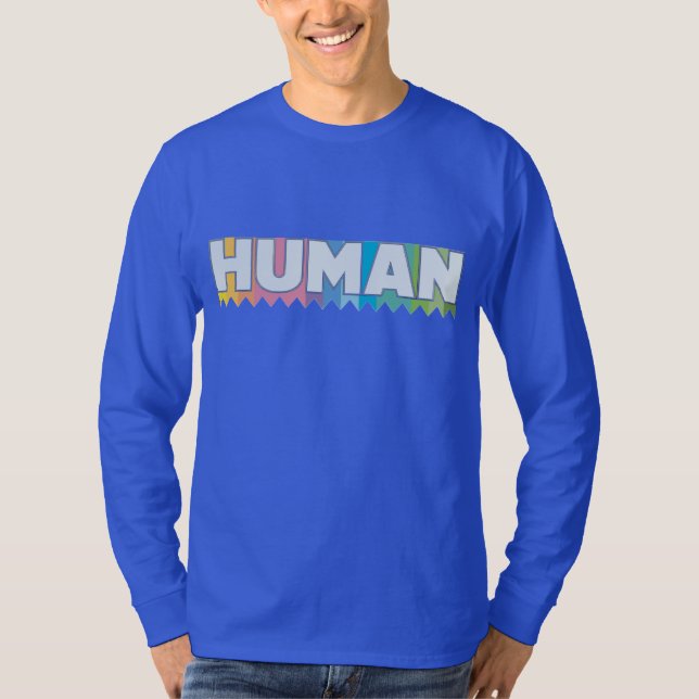 Camiseta Humano - Arco-íris (Frente)