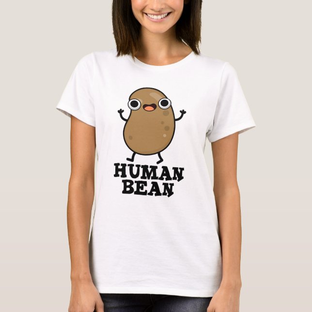 Camiseta Humano Engraçado De Bean Humano Ser Canhoto (Frente)