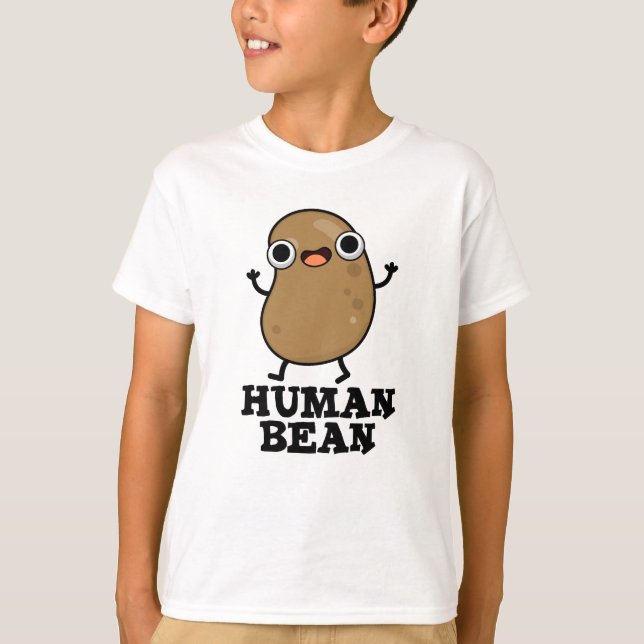 Camiseta Humano Engraçado De Bean Humano Ser Canhoto (Frente)