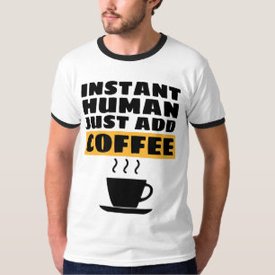 Camiseta HUMANO INSTANTE ACRESCENTA T-Shirts DE CAFÉ