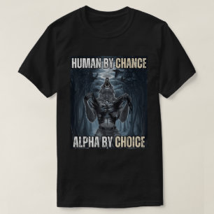 Camiseta Humano Por Chance Alpha Wolf Meme