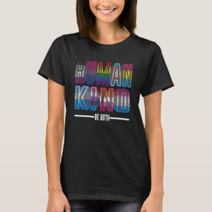 Camiseta Humano Seja Ambos 2022 Lgbtq Ally Pride Rainbow P