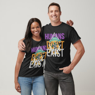 Camiseta Humanos Engraçados não existem Aliens Gráfico Galá