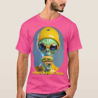 Camiseta Humanos não são muito divertidos extraterrestres c