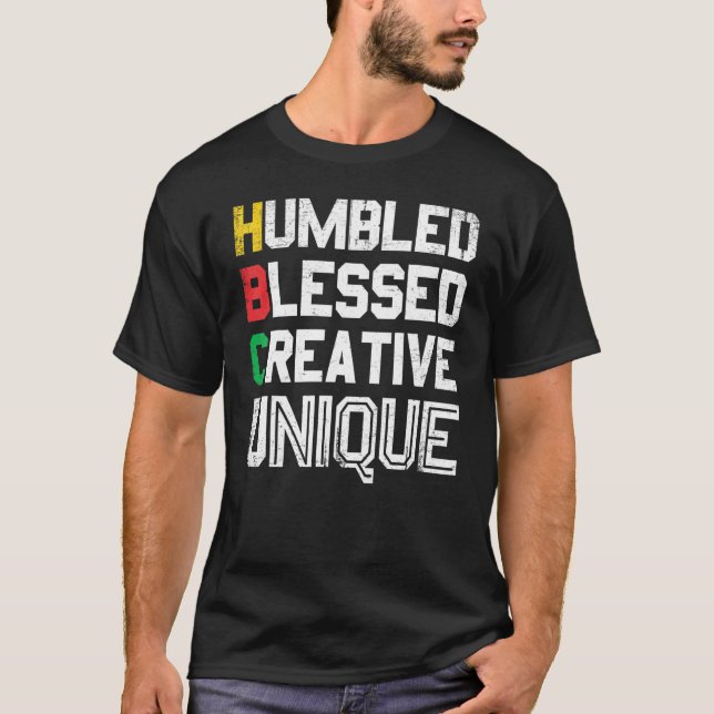 Camiseta Humbled Blessed Creative Unique For Pride African  (Frente)