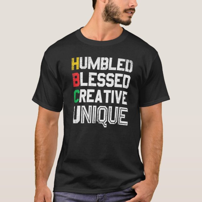 Camiseta Humbled Blessed Creative Unique For Pride African  (Frente)