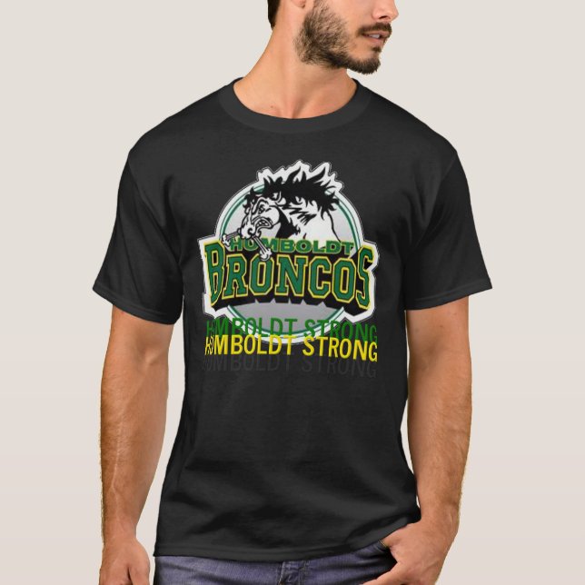 Camiseta Humboldt Forte, Lembrem-Se Do Humboldt Broncos Ess (Frente)