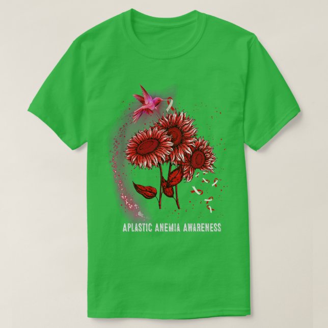 Camiseta Hummingbird Anemia aplástica de girassol Sensibili (Frente do Design)