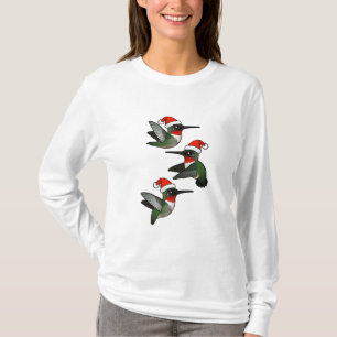 Camiseta Hummingbird com garganta de rubi natalino