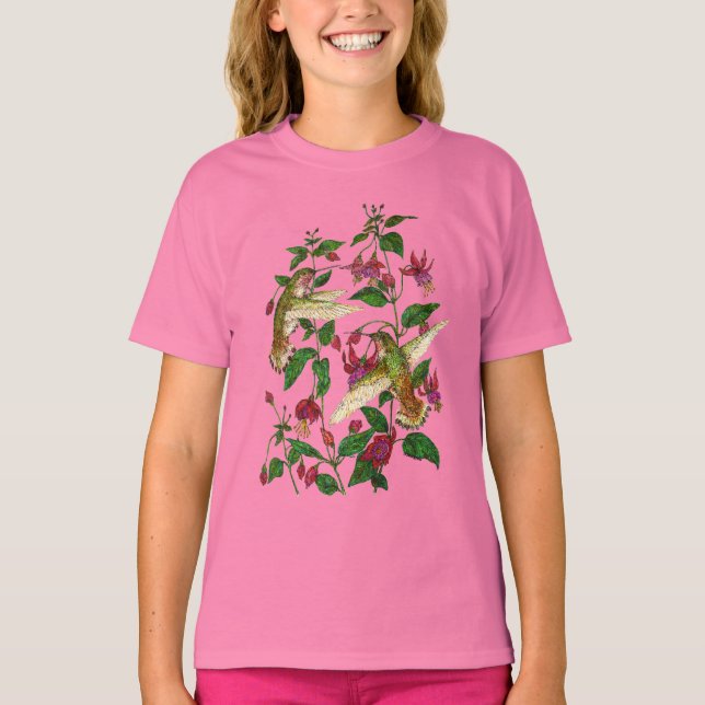 Camiseta Hummingbird de Allan com Fuschia (Frente)