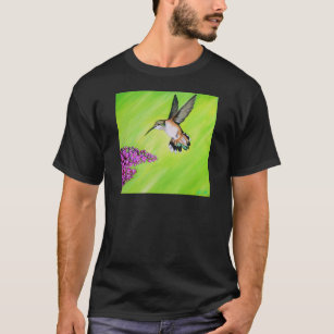 Camiseta Hummingbird e Lilac