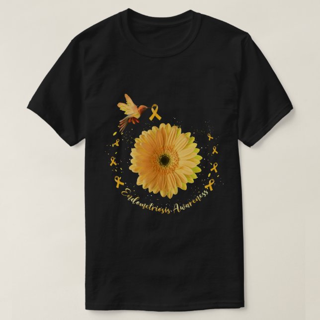 Camiseta Hummingbird Girassol Amarelo Fita Endometração (Frente do Design)