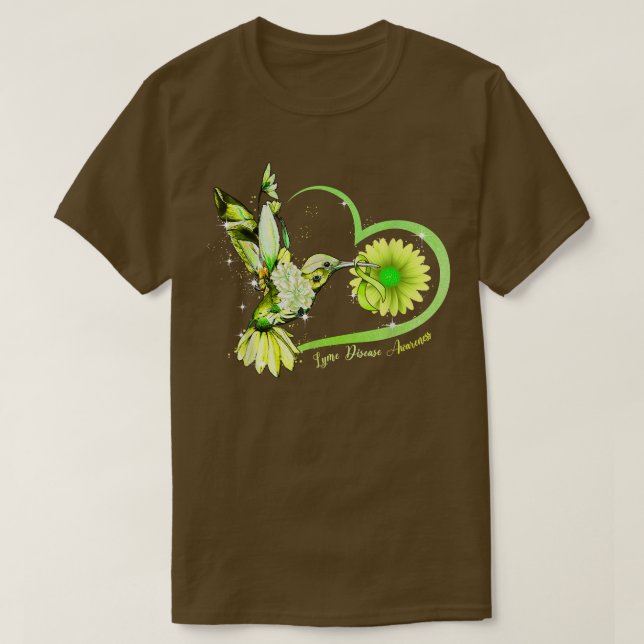 Camiseta Hummingbird Girassol Verde Fita Lira-Fita Aw (Frente do Design)