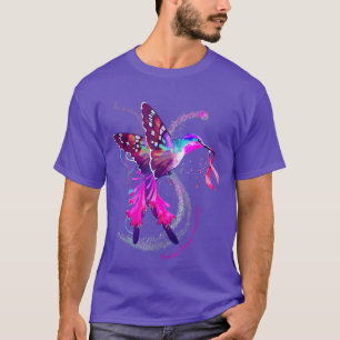 Camiseta Hummingbird Hold Pink Ribbon Breast Cancer Awarene