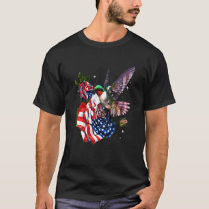 Camiseta Hummingbird Orud E Bandeira Rosa-Americana 4º De J