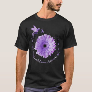 Camiseta Hummingbird Periwinkle Sunflower Stomach Cancer Aw