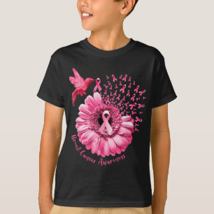 Camiseta Hummingbird Sensação do Cancer de Mama Rosa de Gir