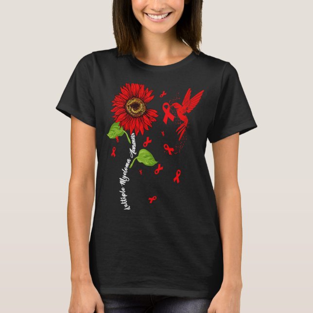 Camiseta Hummingbird & Sunflower Multiple Myeloma Awareness (Frente)