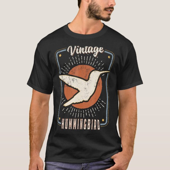 Camiseta Hummingbird Vintage Retro Classic Animal Love 1 (Frente)