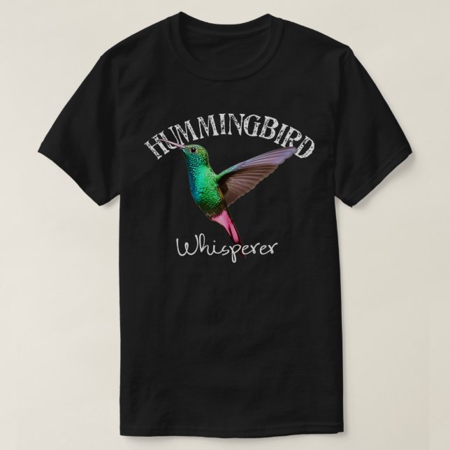 Camiseta Hummingbird Whisperer Eu Adoro Hummingbird (Frente do Design)