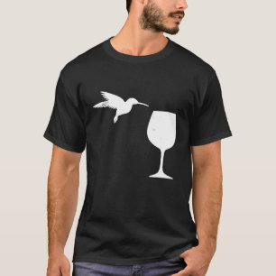 Camiseta Hummingbird Wine Amém Bebendo Engraçado Álcool Bir