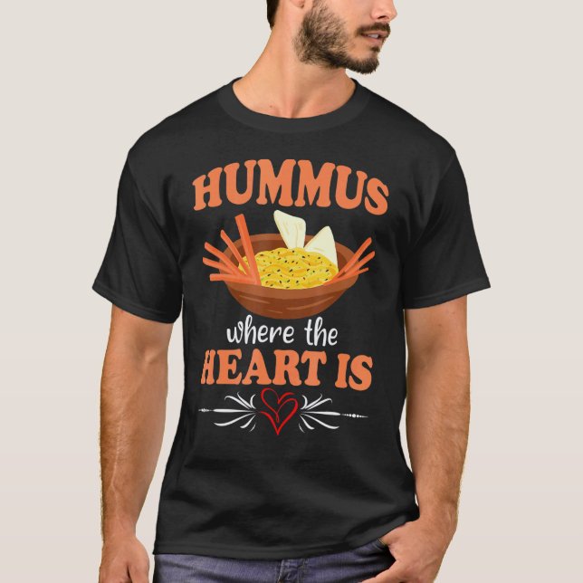 Camiseta Hummus Comida Vegana Bem-Estar Animal Comida do Or (Frente)