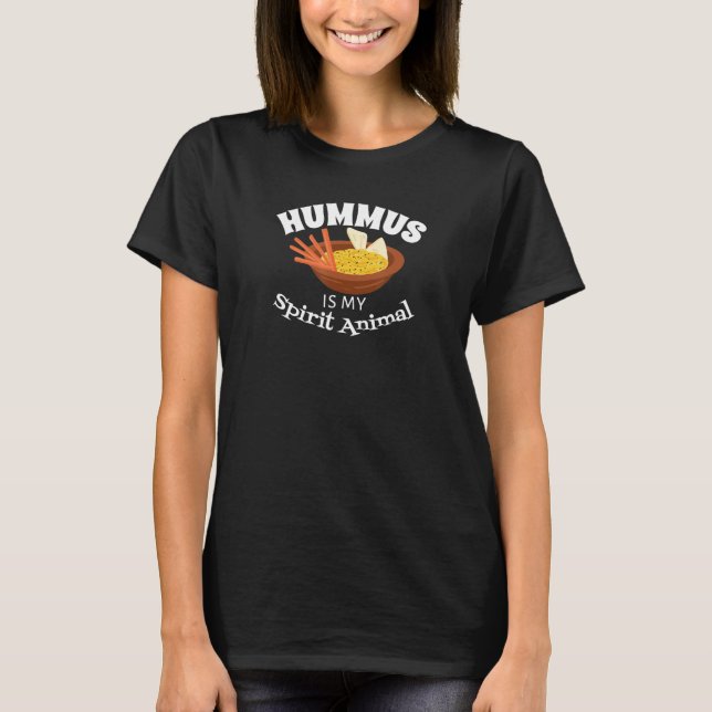 Camiseta Hummus é a minha Comida vegetariana de vegetariano (Frente)