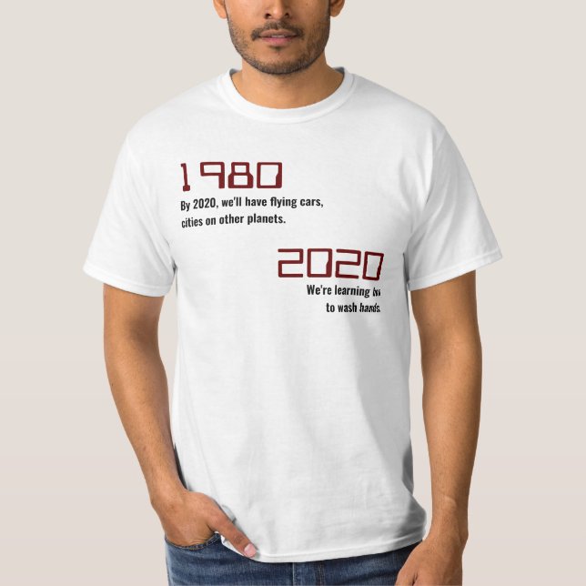 Camiseta Humor 1980 vs 2020 (Frente)
