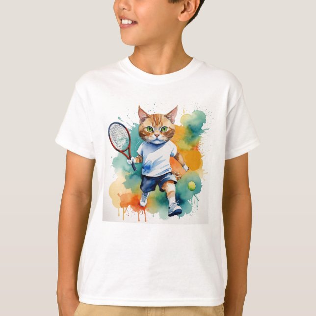Camiseta Humor animal com Tênis de gato Legal e divertido (Frente)