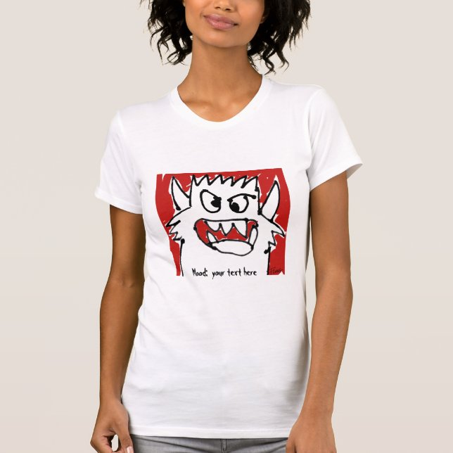 Camiseta Humor bonito feito sob encomenda do monstro dos (Frente)