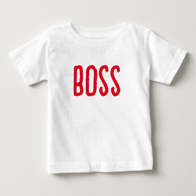 Camiseta Humor BOSS para Bebê / Crianças (Frente)