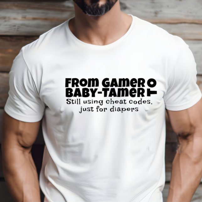 Camiseta humor branco do primeiro dia do pai (Criador carregado)