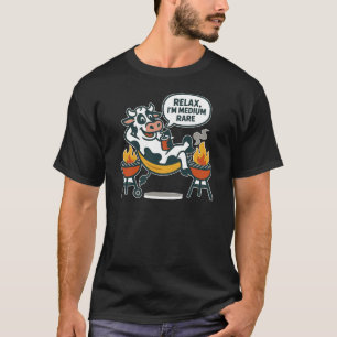 Camiseta Humor CHURRASCO de Vaca Rara Médio