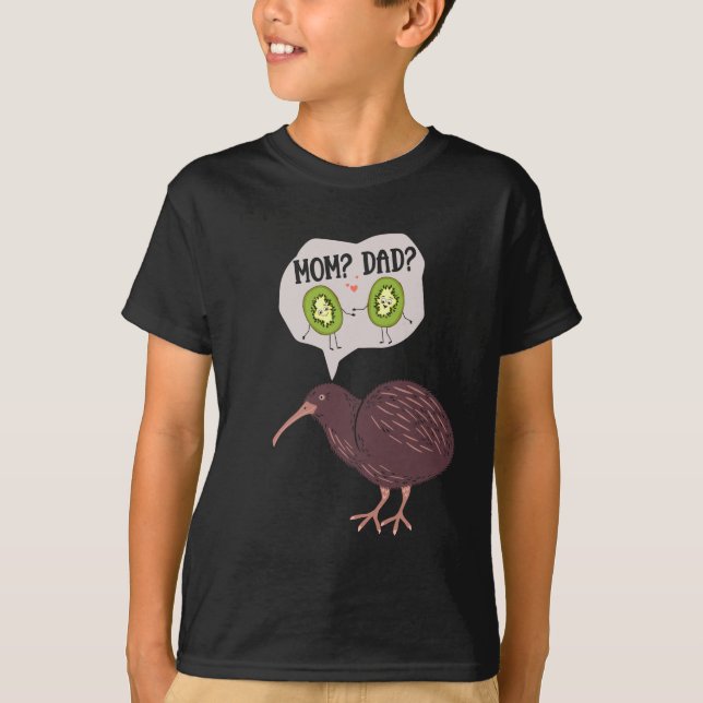 Camiseta Humor com a família Bird Cuti Nova Zelândia (Frente)