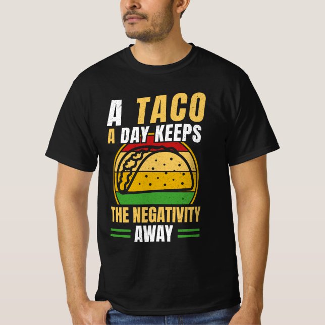 Camiseta Humor Comida mexicano - Taco bonito dizendo (Frente)