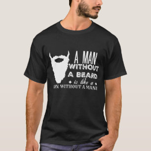 Camiseta Humor da barba: Um homem sem uma barba