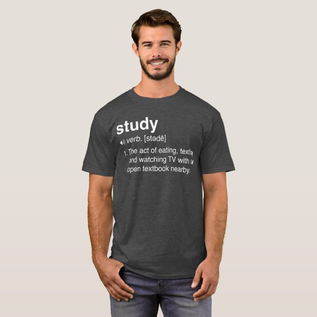 Camiseta Humor da escola da definição do estudo (Frente Completa)
