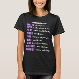 Camiseta Humor da lição de gramática são seus lá