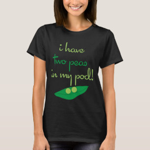 Camiseta Humor da maternidade de duas ervilhas