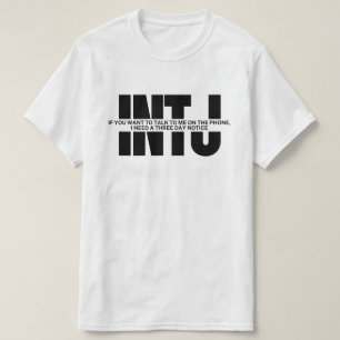 Camiseta Humor da mente INTJ Engraçado Dizendo Telefone INT